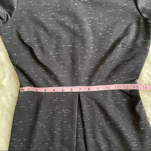 Madewell Dress Gia Fit and Flare Long Sleeve Black Marled Concept 2 - Picture 13 of 14